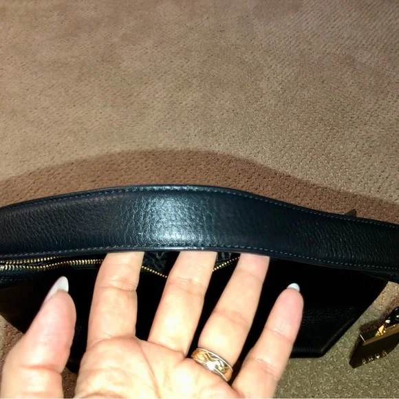 Black Leather DKNY Hobo Bag - Picture 7 of 9